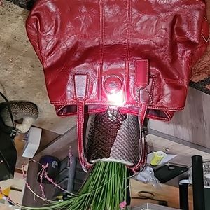 Red coach purse